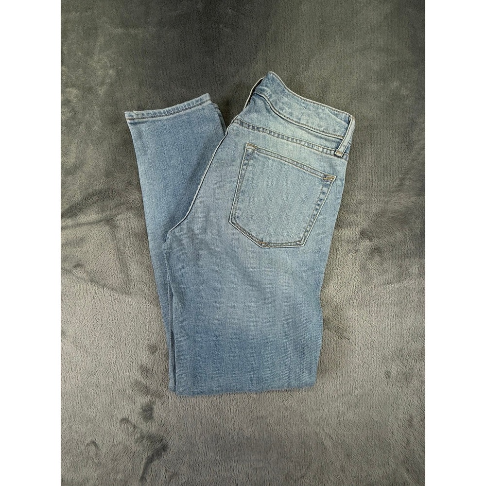 Gap 1969 Always Skinny Jeans Womens 26 Light Wash Distressed Denim 835154-00